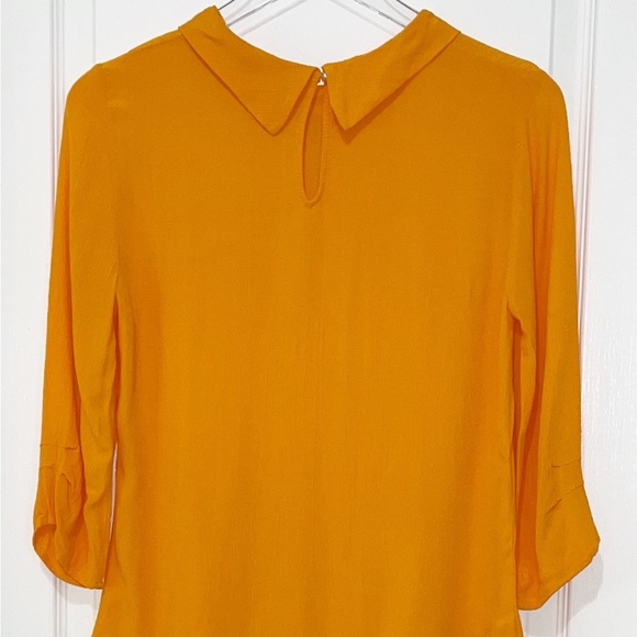 🌹Zara Basics Mock Turtleneck Orange Top Small - Picture 2 of 10